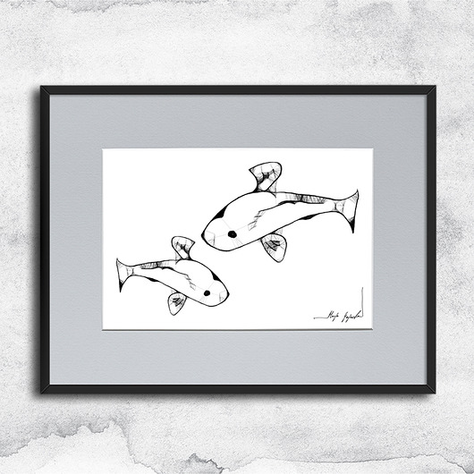 grafiki i ilustracje Grafika nr 11 - ryby