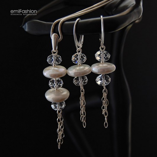 Naturalne Perły i kryształy Swarovski MAREMI Jewelry