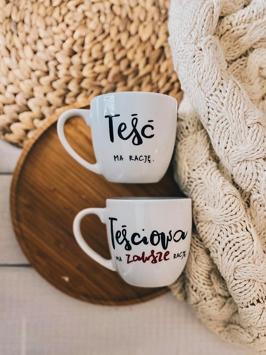 kubki Zestaw TEŚĆ/TEŚCIOWA MA ZAWSZE RACJĘ
