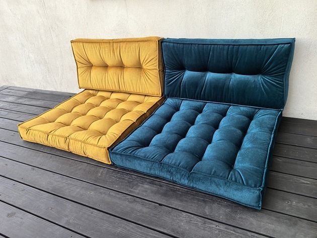 pufy do siedzenia Sofa modułowa Futon materac francuski Velvet  Siedzisko na podłogę