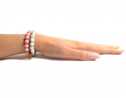 Zestaw Bransoletek 'Pastel Pink & Blue' labonita