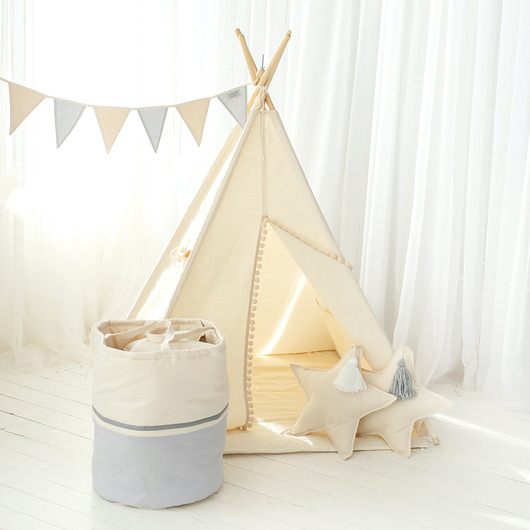 namioty i tipi dla dzieci Zestaw do zabawy Namiot BASIC GREY 8 EL.