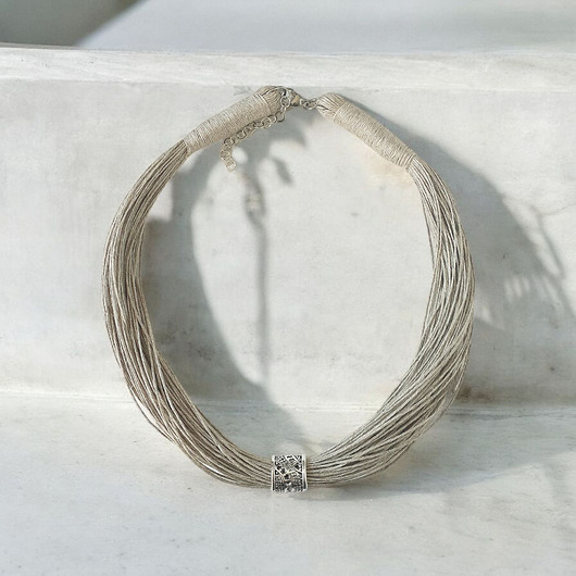 naszyjniki - inne Cassie naszyjnik lniany