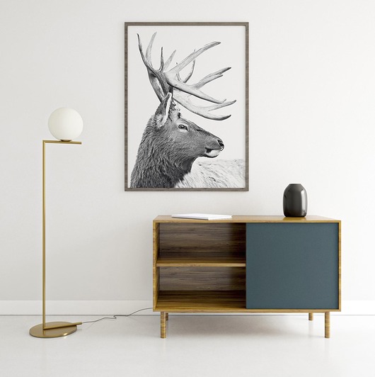 Autorski Plakat - Skandynawski jeleń HOG STUDIO