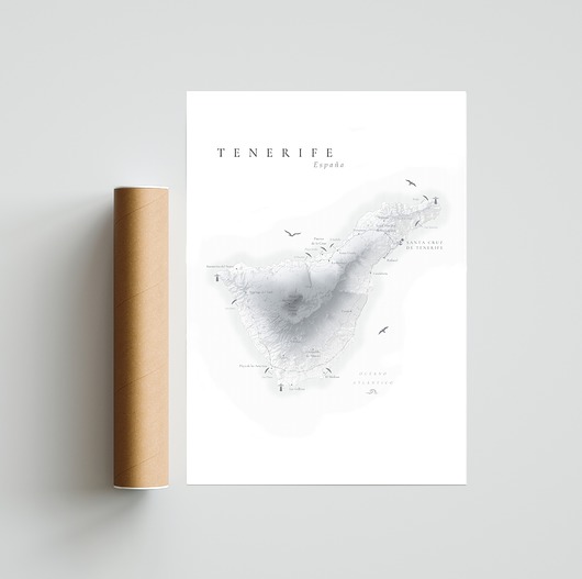 plakaty TENERYFA Hiszpania  mapa plakat
