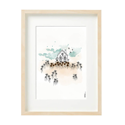 PLAKAT a4 sierpniowy dom O.LALAdesigns
