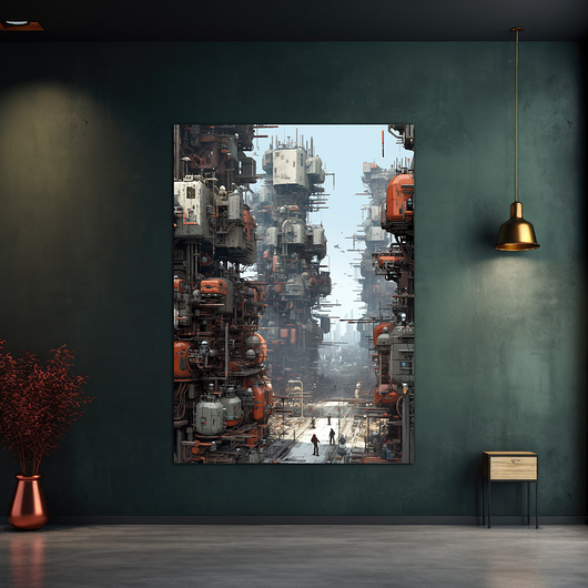 plakaty Futurystyczna Japonia, Cyberpunk - Plakat - Loft, Minimalizm