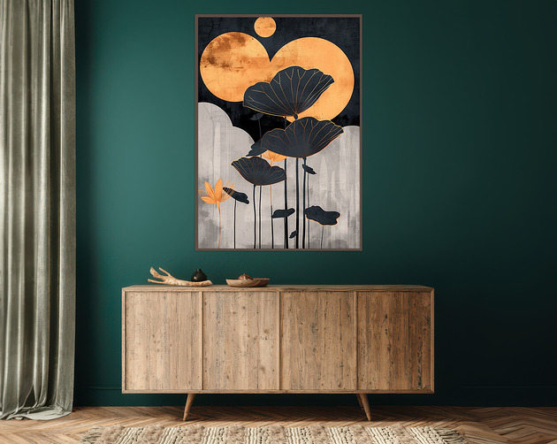plakaty Lotus - Plakat, druk - Chiński Orient, Harmonia Zen, Roślinny #70