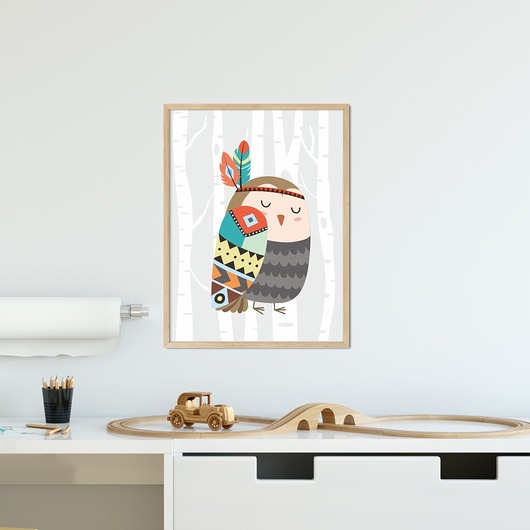 Plakat dla dzieci Sowa 4L3 TamTamTu