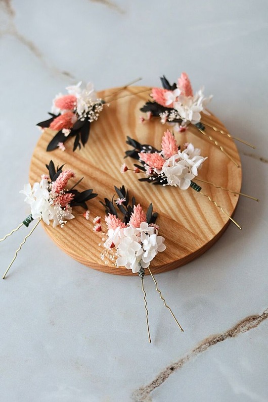 Ślubne ozdoby do włosów Kokówki ślubne , wsuwki do włosów z kwiatami