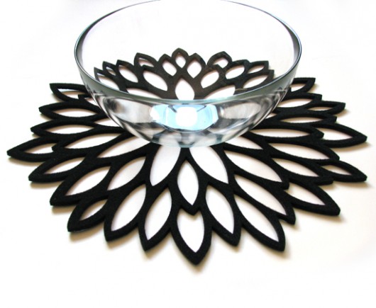 kuchnia - różne serwetka aster czarna 35cm