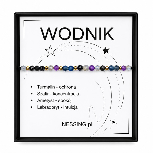 bransoletki z kamieni naturalnych WODNIK bransoletka zodiakalna