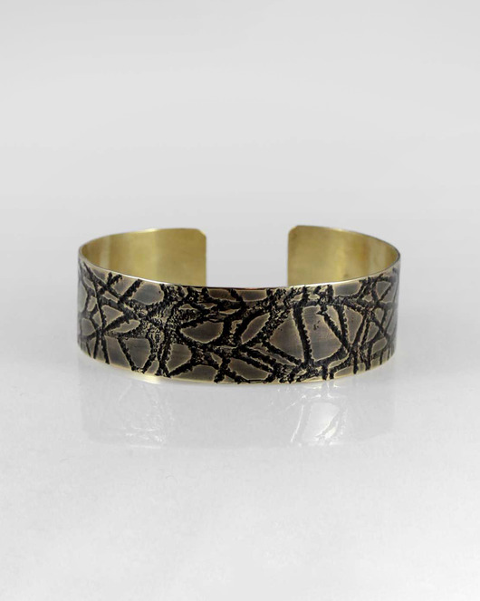 bransoletki wire wrapping Pajęczyna - mosiężna bransoletka