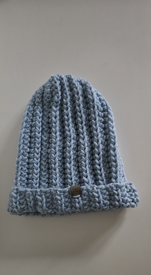 czapki damskie Błękitna Czapka wełniana