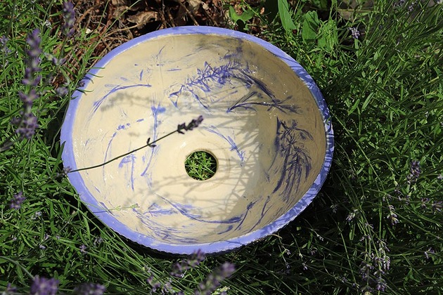umywalki Umywalka Ceramiczna Nablatowa "Lawendowa"