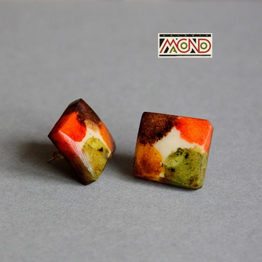 Wkręcane kolczyki z tagua (K49) Galeria Macondo