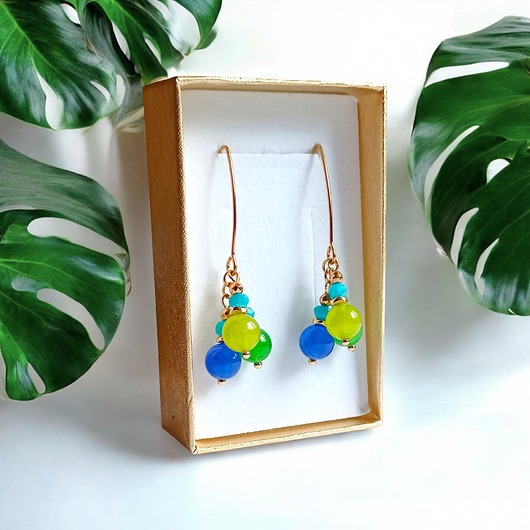 kolczyki z kamieniami Kolczyki : summer BREEZE collection :: 53mm