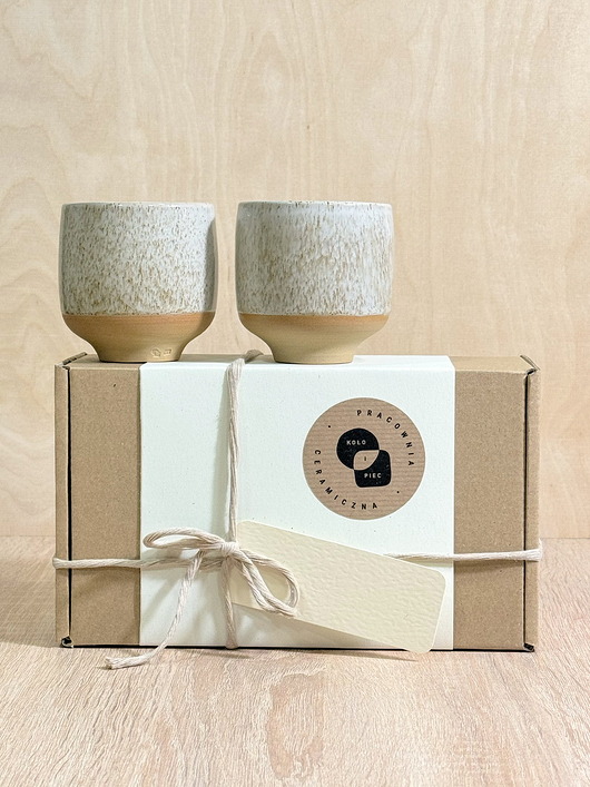 kubki Parka Prezentowa Czarki na stopce (160ml) - piasek