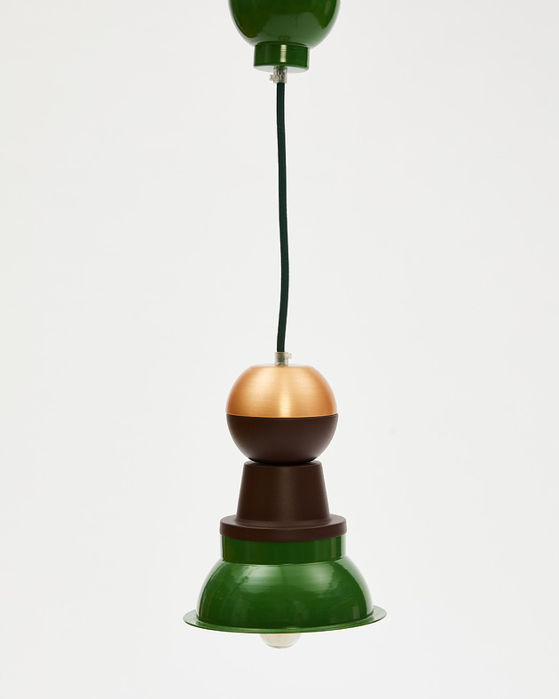 lampy wiszące Fern Flower Lamp Green & Brown