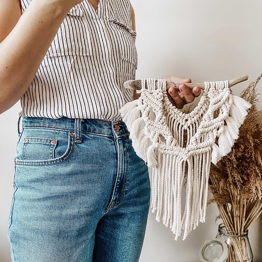 Makrama "Angela",boho dekoracja ścienna KSENKYOU