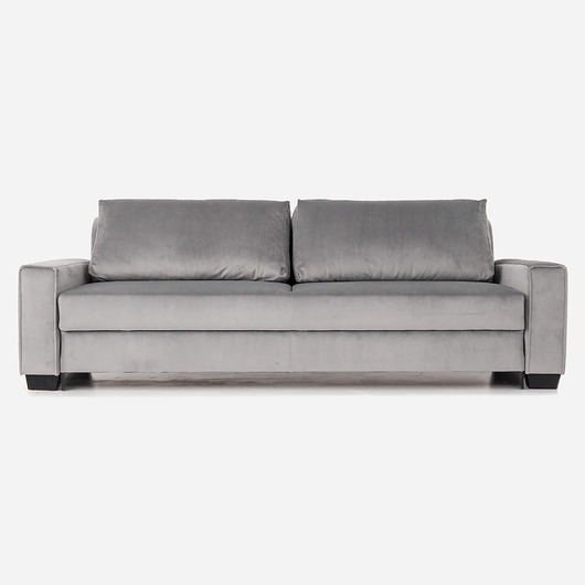 sofy i szezlongi Sofa REJKIAVIK srebrny welur, skandynawski design