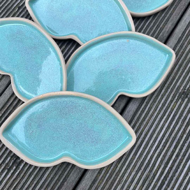 podkładki do kuchni "Mint Green" Ceramiczne naczynie na biżuterię Usta