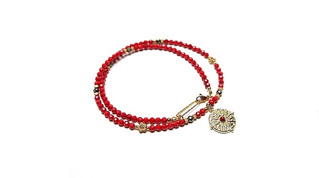chokery Koral naturalny /choker/ - Szlachetna kolekcja