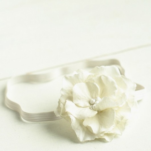 simple WHITE opaska FloraArt