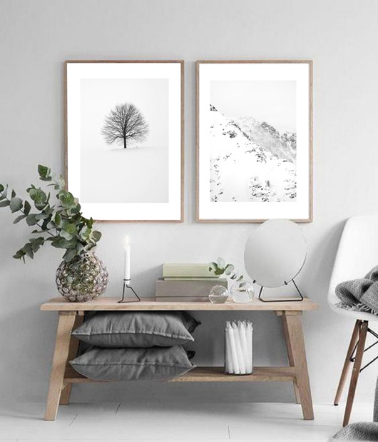 DWA PLAKATY czarno białe fotografie black dot studio