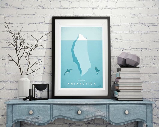 plakaty Antarktyda - vintage plakat 50x70 cm