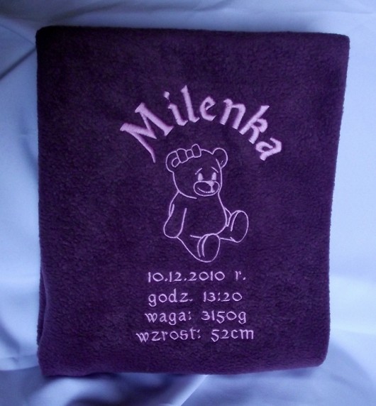 Kocyk z imieniem dziecka ajiram