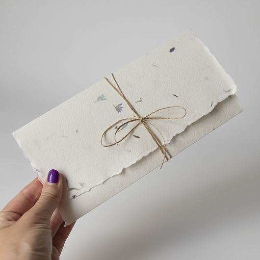 zaproszenia i kartki na ślub Naturalna kartka ślubna papier czerpany