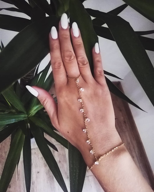 bransoletki złote Bransoletka z pierścionkiem White Joanne