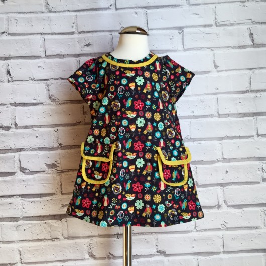 Śliczna trapezowa sukienka z kieszeniami KG Handmade