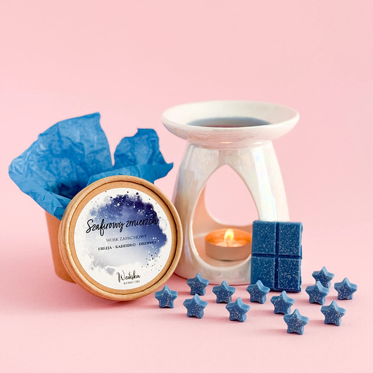 świece zapachowe Szafirowy Zmierzch - elegancki, kwiatowo - orientalny zapach do wnętrz