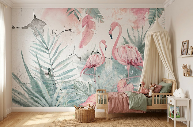 tapety i naklejki ścienne Tapeta Flamingos