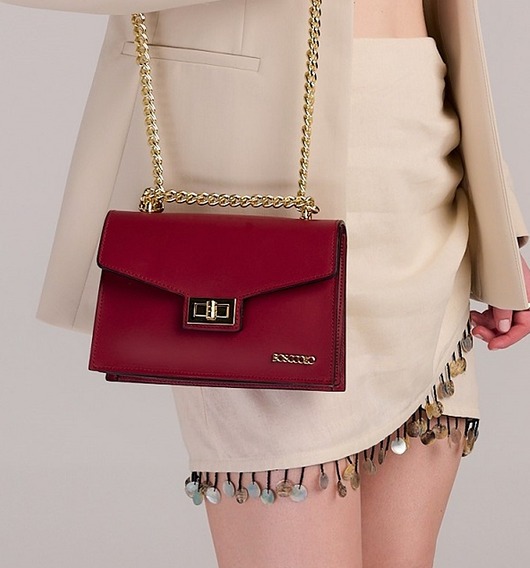 torby na ramię Torebka Skórzana z ozdobnym zapięciem (6733)