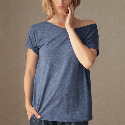 t-shirt damskie Jeans melanż Oversize