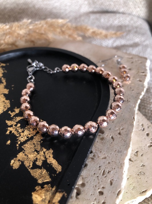 bransoletki z kamieni naturalnych Bransoletka hematyt