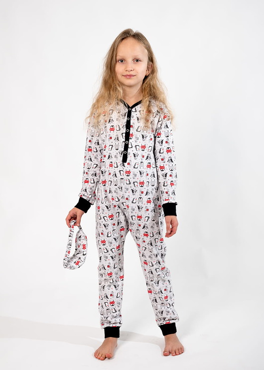 bielizna i piżamy dla dziewczynki Kombinezon Kiddy Pingui + Maseczka Experience
