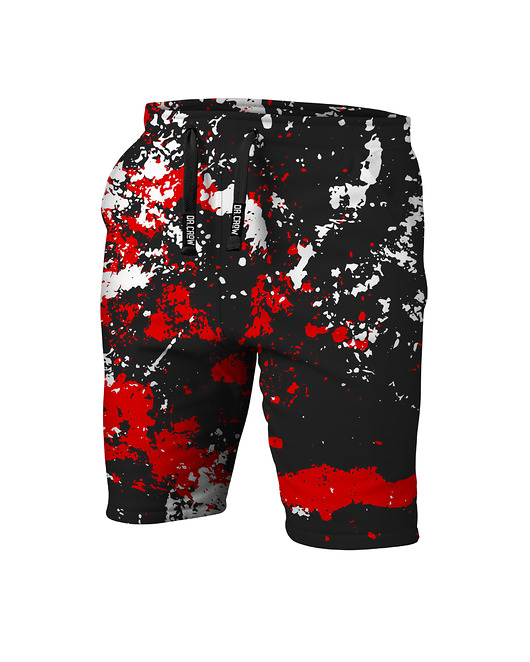 shorty dla dziewczynki Krótkie Spodenki Girl DR.CROW Marble Black Red