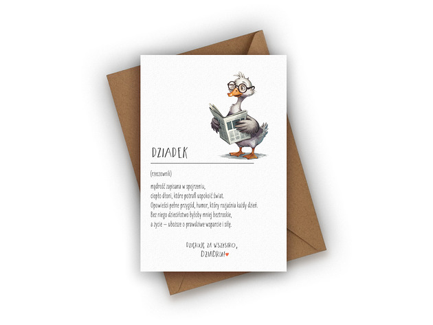 kartki okolicznościowe - wydruki Kartka na Dzień Dziadka- DZIADEK