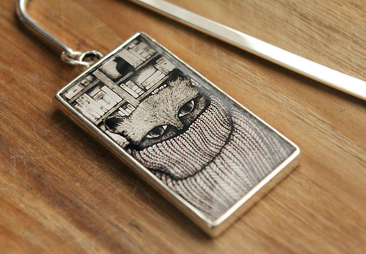 Zakładka - Kot w bibliotece Hundred Bookmarks