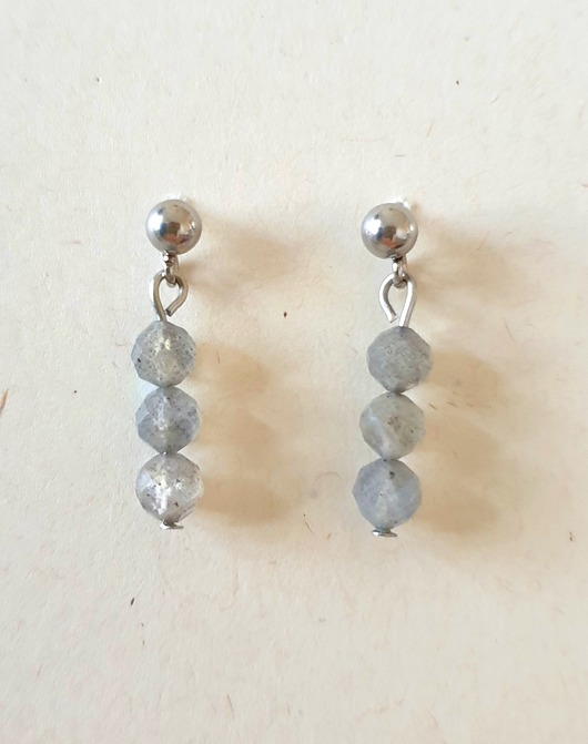 kolczyki z kamieniami Kolczyki DROPSY MINI labradoryt