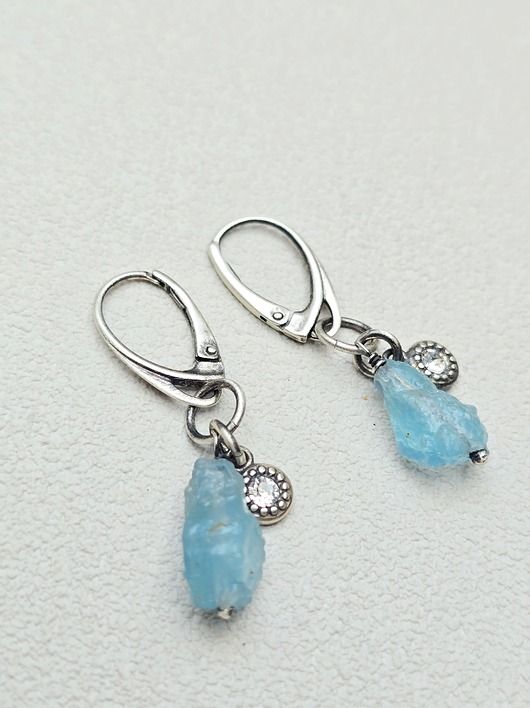 kolczyki srebrne Kolczyki srebrne Błękitne Cumulusy