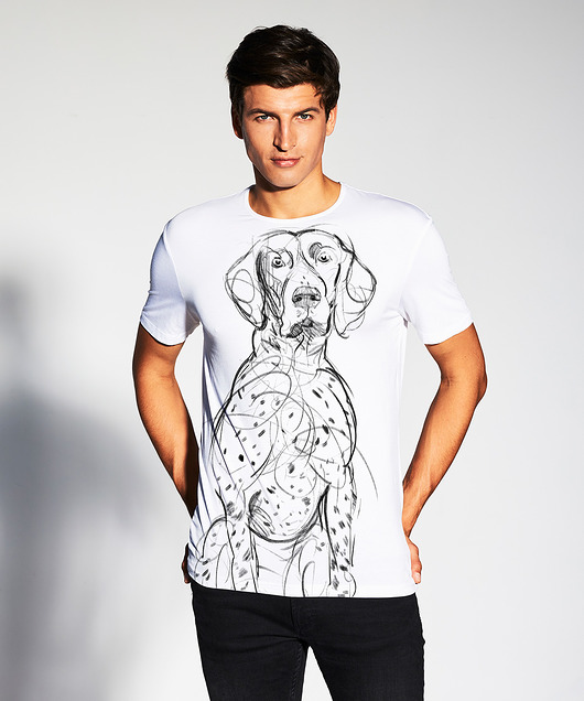 t-shirty męskie Pointer Dog Men's T-shirt white