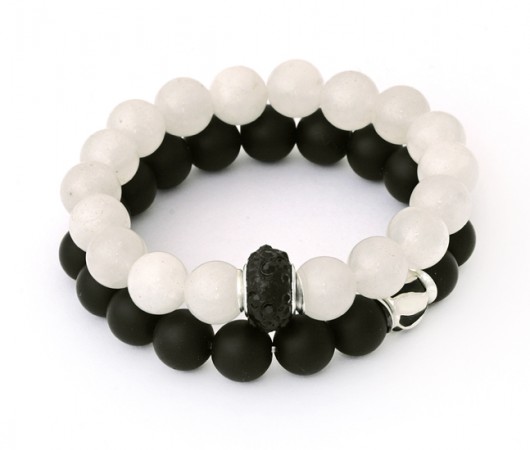 Black lava & moon jade set. Lavoga