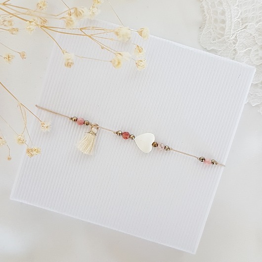 bransoletka z serduszkiem LEI handmade 