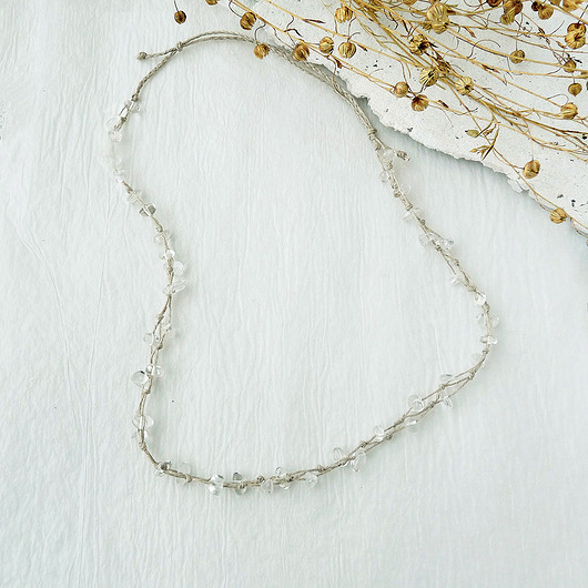 naszyjniki - inne Krople deszczu naszyjnik z kamieniami