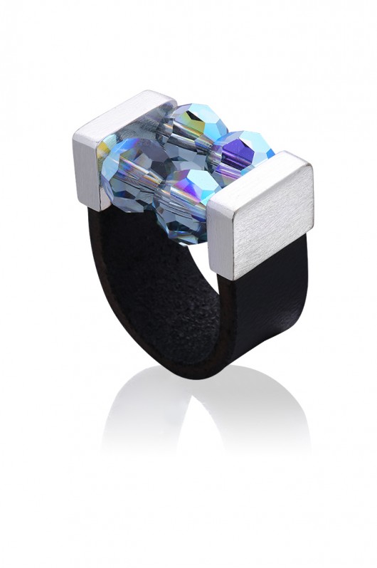 Small Cocktail Ring with Crystals no.9 Joccos Design